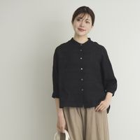 TUTIE./コットンリネンパナマチェックブラウス
